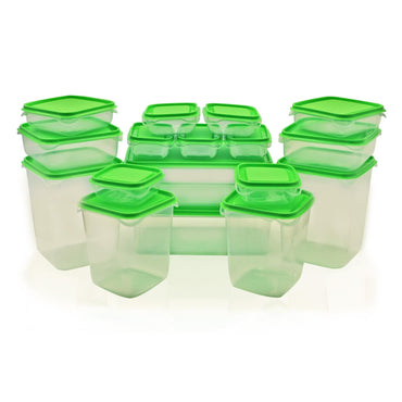 ZYBUX - Durable Plastic Storage Food Containers of 17 Pieces for Fridge & Freezer - ZYBUX